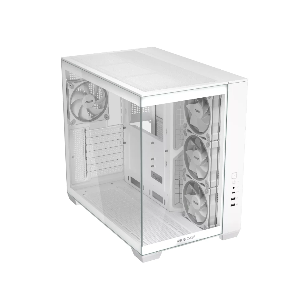 ქეისი Asus 90DC00S3-B19000 A32 PLUS, Computer Case, MidT, ATX, Micro-ATX, Mini-ITX, 2×USB‑A, Type‑C, 3.5mm, White