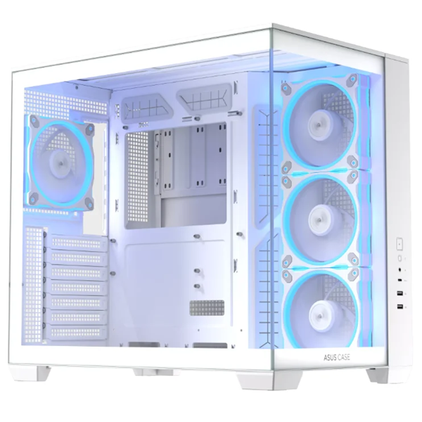 Computer Case Asus 90DC00S3-B19000 A32 PLUS, MidT, ATX, Micro-ATX, Mini-ITX, 2×USB‑A, Type‑C, 3.5mm, White