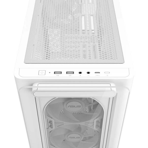 ქეისი Asus 90DC00K3-B19010 A23 PLUS, Computer Case, MidT, Mini-ITX, Micro-ATX, 2× USB‑A, Type-C, 3.5 mm, White