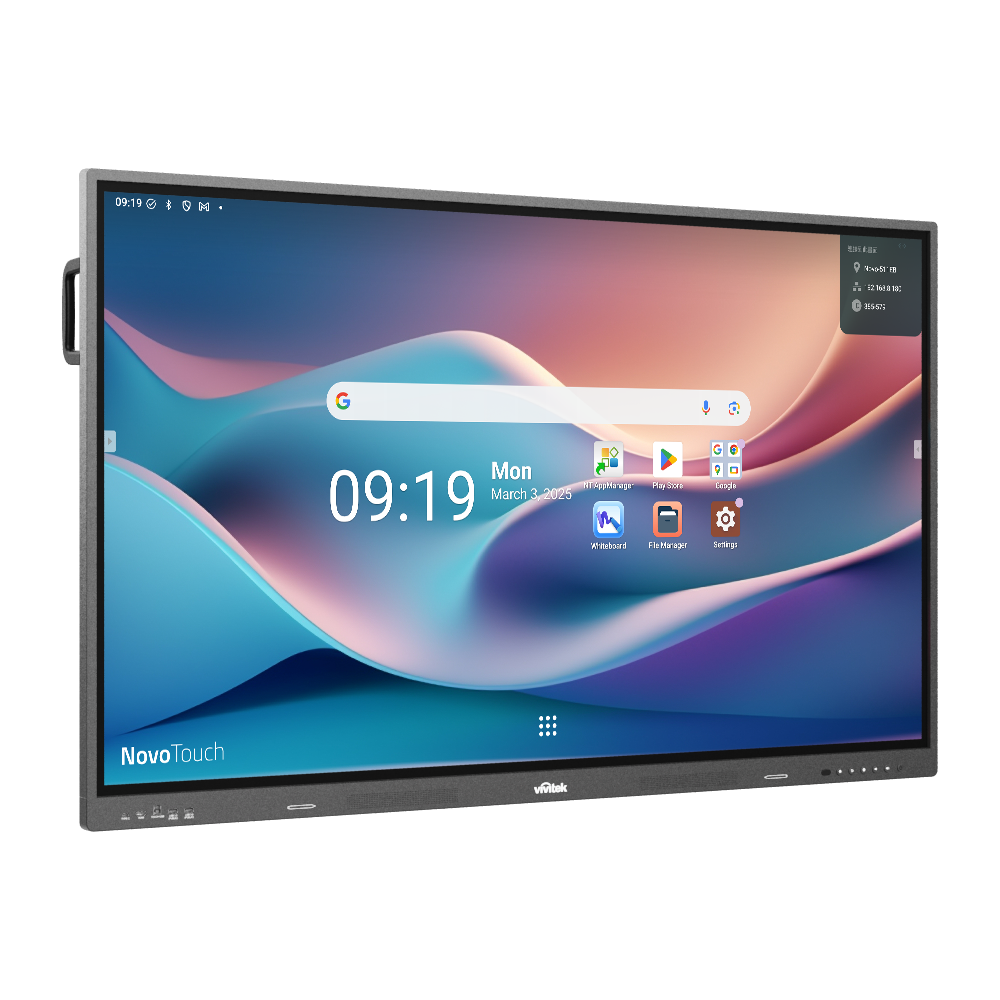 Smart Board Vivitek BK753I NovoTouch, 75", Android 14, RAM 8GB, 64GB, Silver