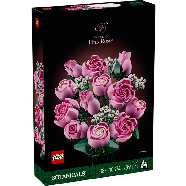 ასაწყობი კონსტრუქცია Lego 10374 Botanicals, Bouquet of Pink Roses, Prefabricated Construction