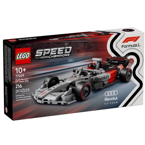 ასაწყობი კონსტრუქცია Lego 77259 Speed Champions, Audi Revolut F1 Team R26 Race Car, Prefabricated Construction