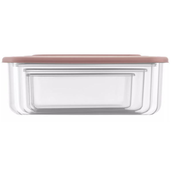 კონტეინერების ნაკრები Ardesto AR1312P Fresh, 4Pcs, Set Of Food Storage Containers, Pink