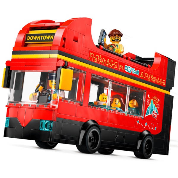 ასაწყობი კონსტრუქცია Lego 60407 City, Red Double-Decker Sightseeing Bus, Prefabricated Construction