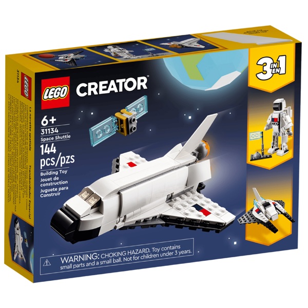 ასაწყობი კონსტრუქცია Lego 31134 Creator 3-in-1, Space Shuttle, Prefabricated Construction