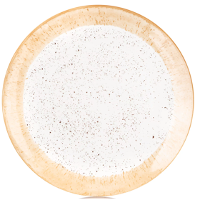 Dinner Plate Ardesto AR2927SBG Siena, 27cm, White/Yellow