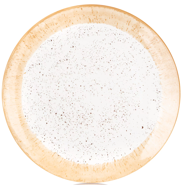 Dinner Plate Ardesto AR2927SBG Siena, 27cm, White/Yellow