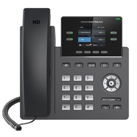 სტაციონარული ტელეფონი Grandstream GRP2612W, IP Phone, 2 SIP, 4 lines, POE, Black