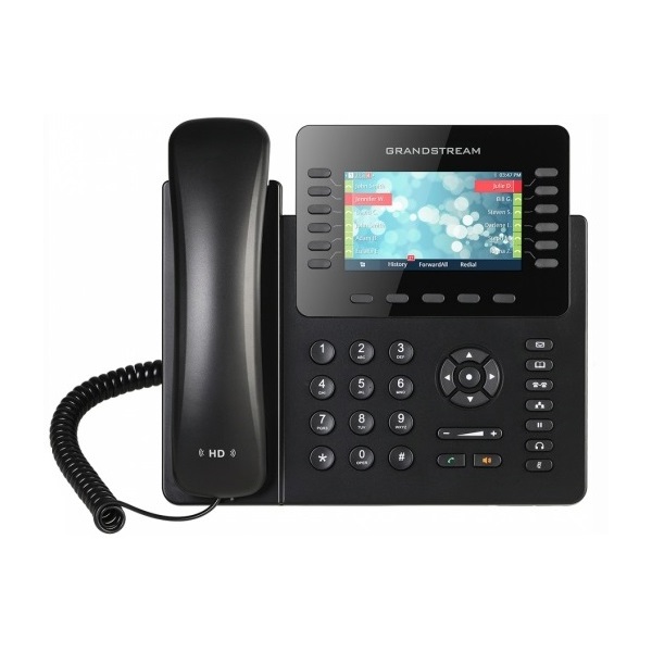სტაციონარული ტელეფონი Grandstream GXP2170, IP Phone, 6 SIP, 12 lines, POE, Black