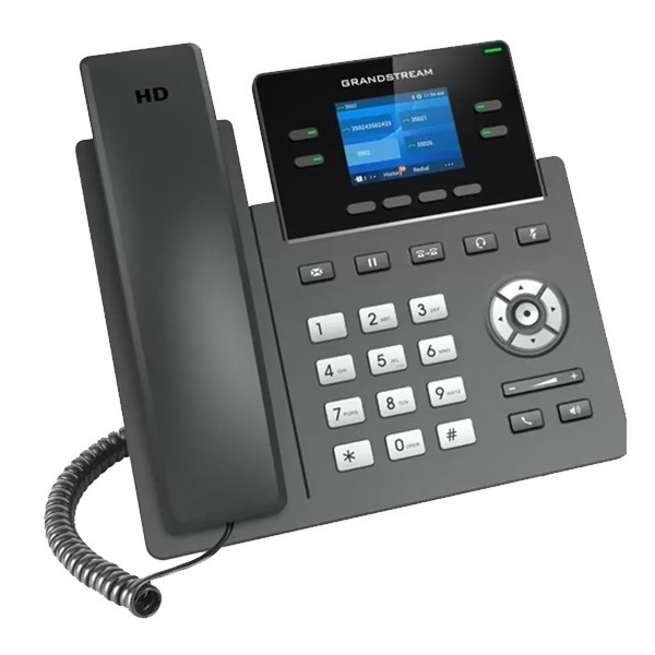 სტაციონარული ტელეფონი GRANDSTREAM GRP2612P, IP Phone, 4 SIP, 4 lines, POE, Black
