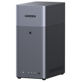 Storage System UGREEN NASync DH2300 (95998), Rockchip A72+A53, 4GB, Diskless, RJ45, USB, Type-C, HDMI, Space Gray