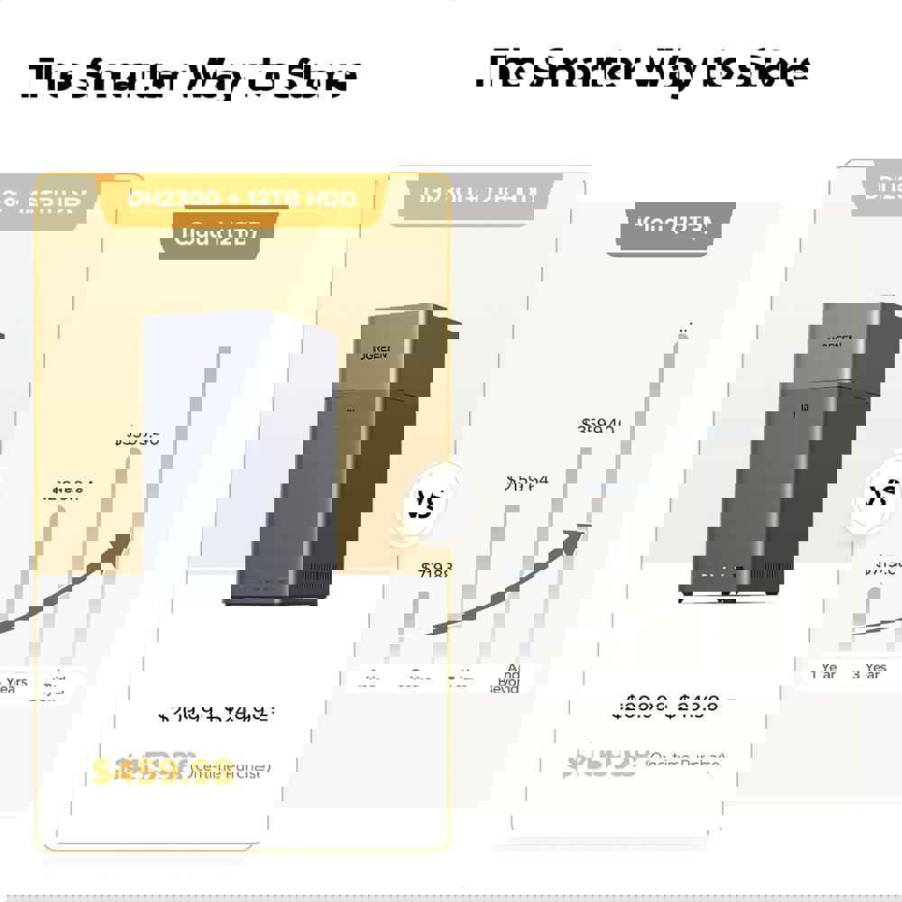 Storage System UGREEN NASync DH2300 (95998), Rockchip A72+A53, 4GB, Diskless, RJ45, USB, Type-C, HDMI, Space Gray