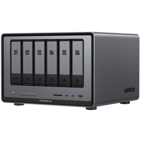 Storage System UGREEN NASync DXP6800Pro (25899B), Intel i5 1235U, 8GB, RJ45, USB, Type-C, HDMI, Space Gray