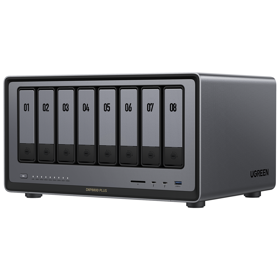 Storage System UGREEN NASync DXP8800 Plus (35127B), Intel i5 1235U, 8GB, Diskless, RJ45, USB, Type-C, HDMI, Space Gray