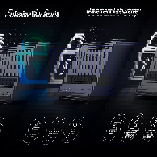 Storage System UGREEN NASync DXP8800 Plus (35127B), Intel i5 1235U, 8GB, Diskless, RJ45, USB, Type-C, HDMI, Space Gray