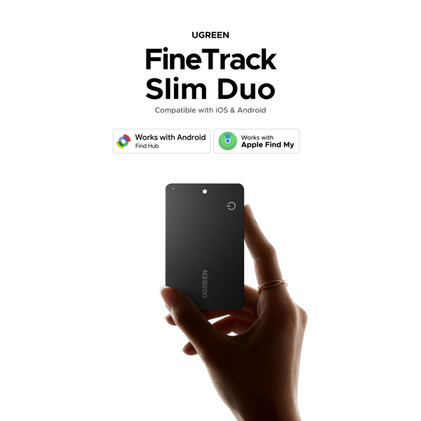 Smart Tag UGREEN CM915 (75644) Slim Pro, IOS+Android, Smart Tag Finder, Dark Gray