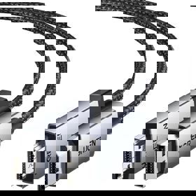 ვიდეო კაბელი UGREEN DP119 (25491), 4K, DisplayPort to HDMI, 3m, Grey/Black