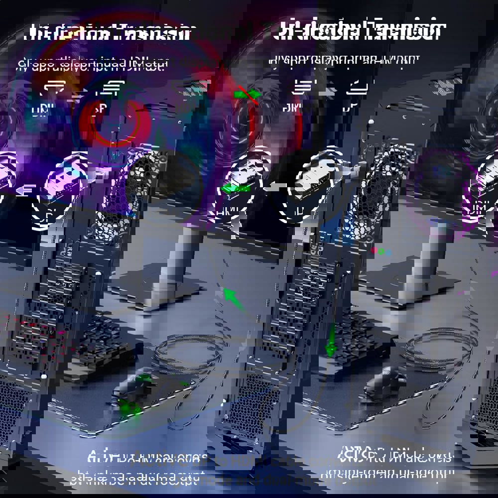 DisplayPort to HDMI UGREEN DP119 (15773), 4K, 1m, Grey/Black