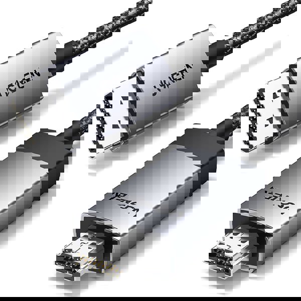 ვიდეო კაბელი UGREEN DP119 (25491), 4K, DisplayPort to HDMI, 3m, Grey/Black