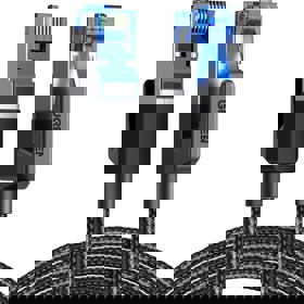 ქსელის კაბელი UGREEN NW153 (80431), CAT8 Patch Cord LAN Cable, 2m, Black