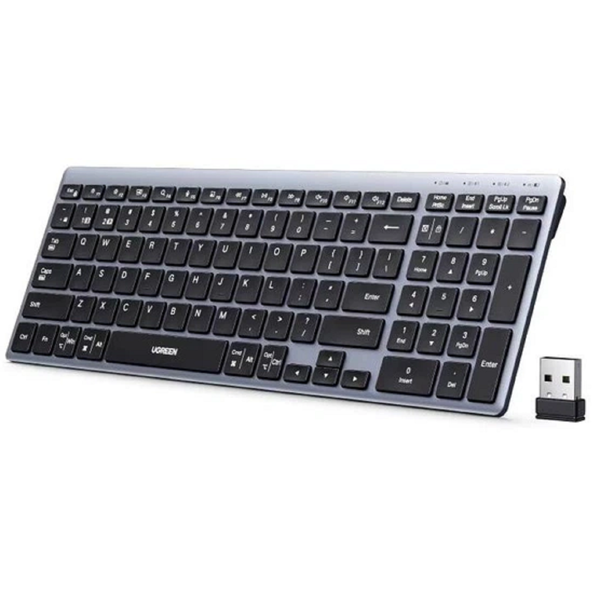 კლავიატურა UGREEN K552 (75163), Wireless, Bluetooth, USB, Keyboard, Grey