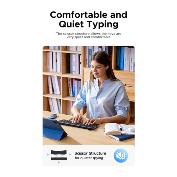 კლავიატურა UGREEN K552 (75163), Wireless, Bluetooth, USB, Keyboard, Grey