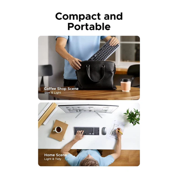 კლავიატურა UGREEN K552 (75163), Wireless, Bluetooth, USB, Keyboard, Grey