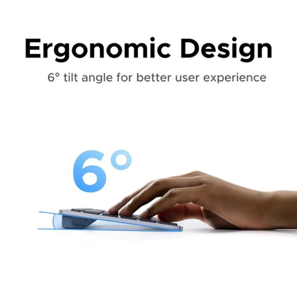 კლავიატურა UGREEN K552 (75163), Wireless, Bluetooth, USB, Keyboard, Grey