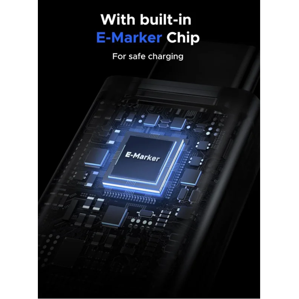 ვიდეო კაბელი UGREEN L703 (45996), 240W, Type-C Thunderbolt 5 Cable, 1m, Black