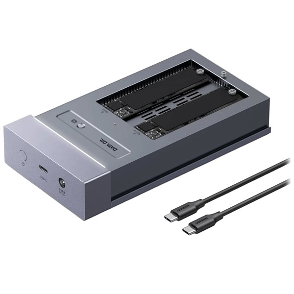 გარე მყარი დისკის ქეისი UGREEN CM847 (65733EU), M.2 NVMe USB4 SSD Enclosure, Grey