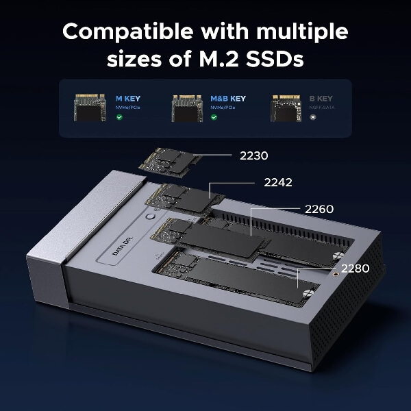 UGREEN CM847 (65733EU) M.2 NVMe USB4 SSD Enclosure - 40Gbps, Grey