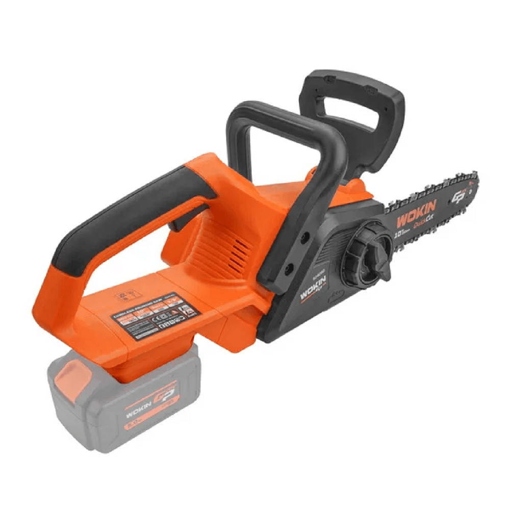 უსადენო ჯაჭვური ხერხი Wokin 624060, 20V, LI-ION Cordless Pruning Saw, Orange