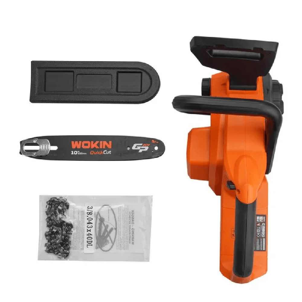 უსადენო ჯაჭვური ხერხი Wokin 624060, 250mm, 20V, LI-ION Cordless Pruning Saw, Orange