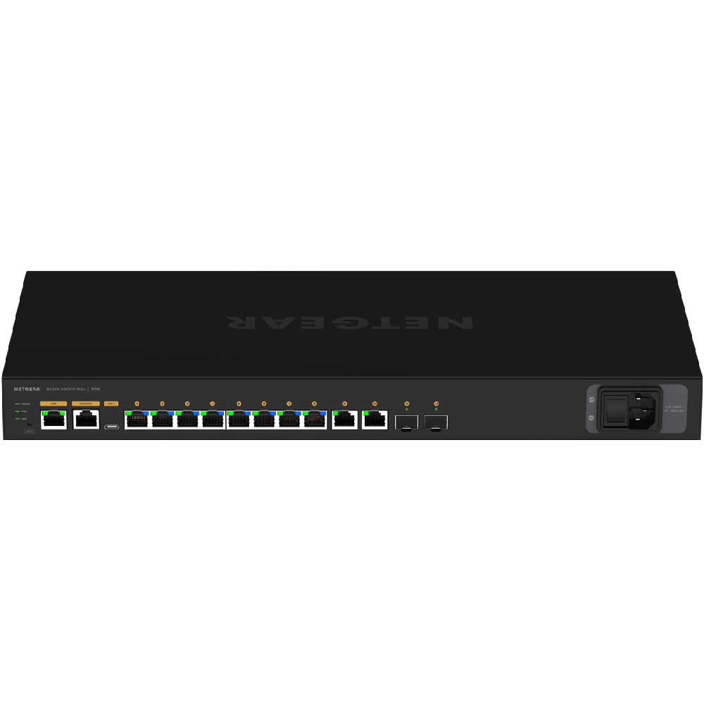 სვიჩი Netgear GSM4212PX-100EUS M4250-10G2XF-PoE+, 10-Port, PoE + Switch, Black