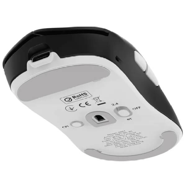 მაუსი Nubi NM1-WL-BL NM1, Wireless, USB, Type-c, Bluetooth, Gaming Mouse, Black