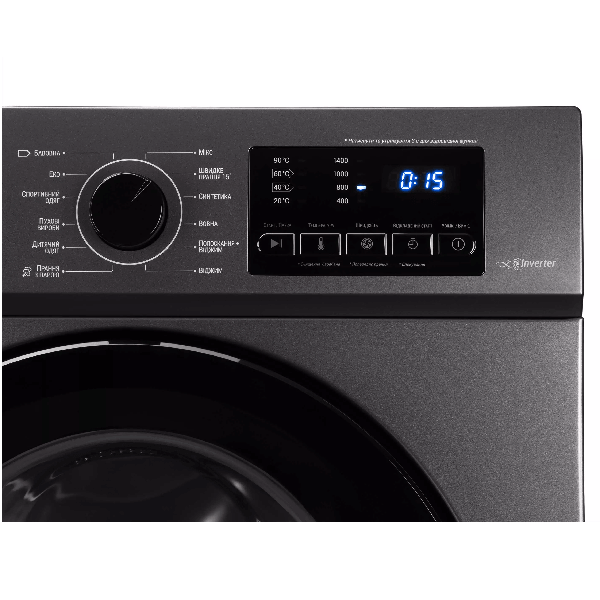 სარეცხი მანქანა Ardesto WMS-7117IDGBD, 7kg, 1400, A+++, 75Db, Washing Machine, Grey