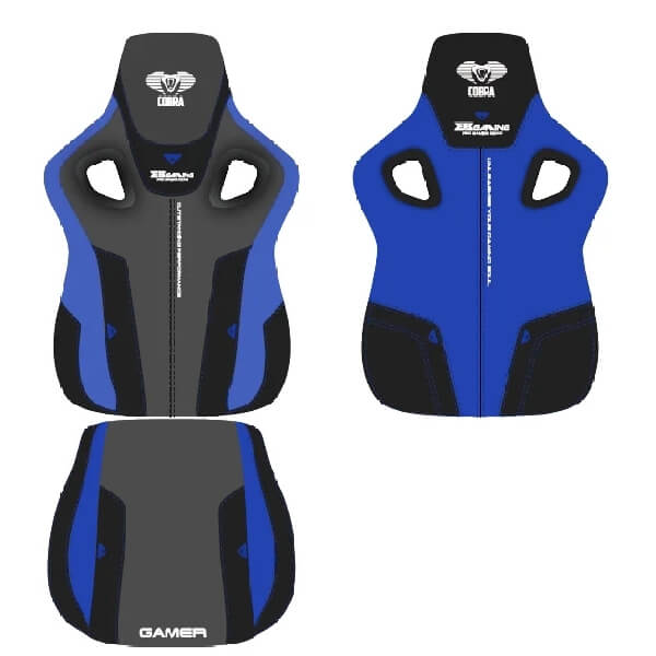 გეიმერული სავარძელი E-Blue GC312-EEC312 Cobra, Gaming Chair, Grey/Blue