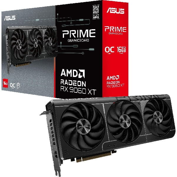 ვიდეო დაფა Asus 90YV0LF1-M0NA00 OC PRIME-RX9060XT-O16G, Radeon RX9060XT, 16GB, 128bit, HDMI, DP, Black