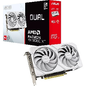ვიდეო დაფა Asus 90YV0LG3-M0NA00 OC DUAL-RX9060XT-16G-WHITE, Radeon RX9060XT, 16GB, 128bit, HDMI, DP, White