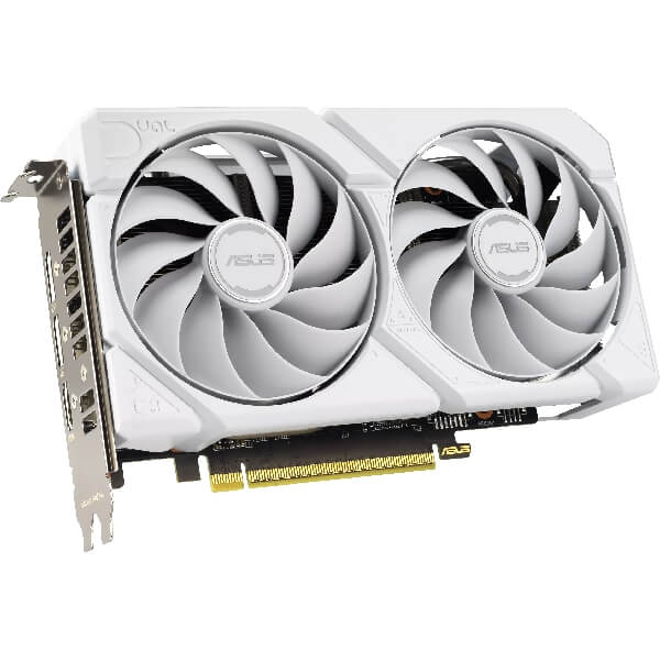 ვიდეო დაფა Asus 90YV0LG3-M0NA00 OC DUAL-RX9060XT-16G-WHITE, Radeon RX9060XT, 16GB, 128bit, HDMI, DP, White