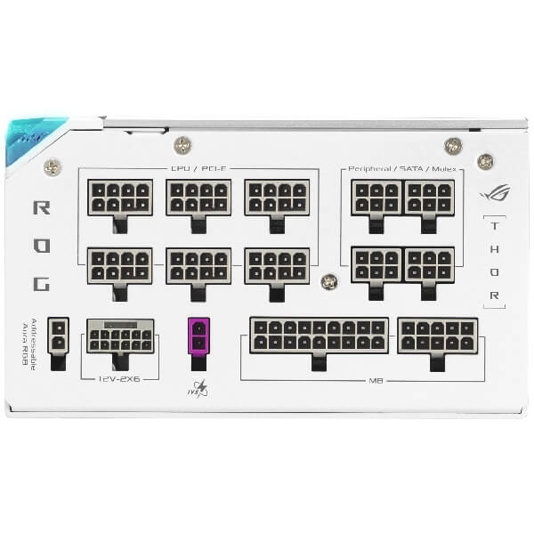 კვების ბლოკი Asus 90YE00V5-B0NA00 ROG-THOR-1200P3-WHITE-GAMING, 1200W, 80Plus Platinum, Power Supply, White