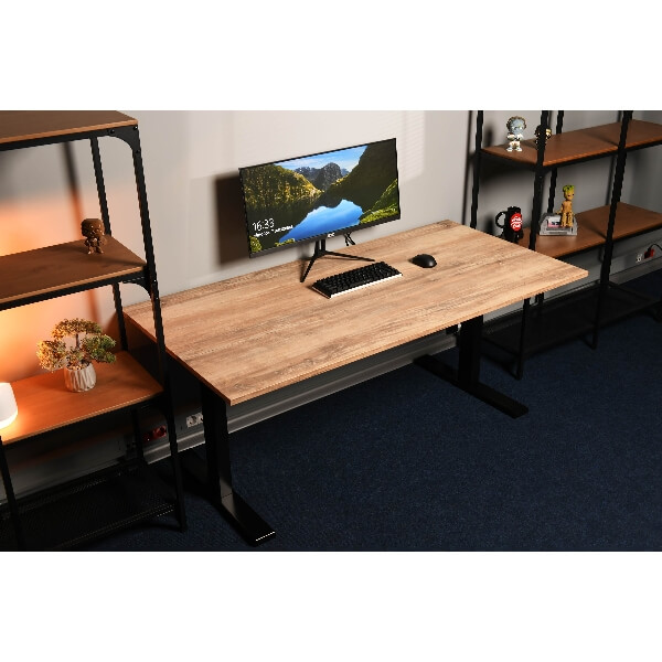 კომპიუტერის მაგიდა 2E 2E-CE150WOLD-MOTORIZED, Computer Desk, Black/Wood