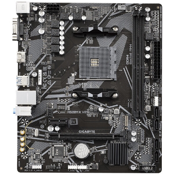 Motherboard Gigabyte A520M_K_V2, AM4, DDR4, 64GB