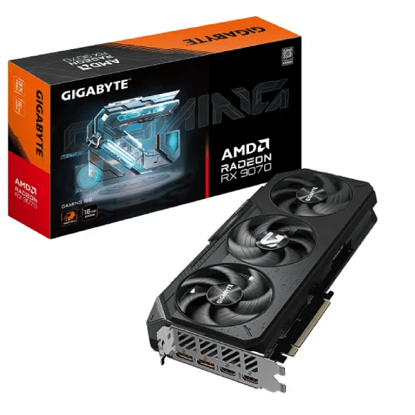 Graphic Card Gigabyte GV-R9070GAMING-16GD GAMING, Radeon RX9070, 16GB, 256bit, HDMI, DP, Black