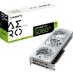 Graphic Card Gigabyte GV-N506TAERO_OC-8GD AERO OC, GeForce RTX5060Ti, 8GB, 128bit, HDMI, DP, White