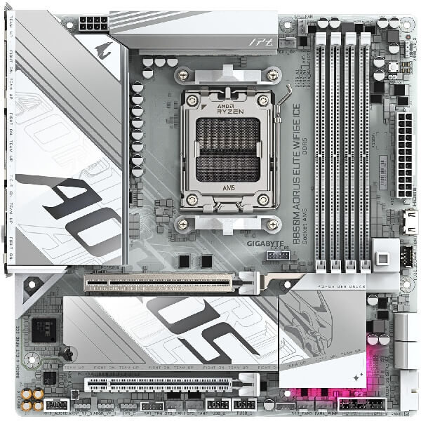 Motherboard Gigabyte B850M AORUS ELITE WF6E ICE, AM5, DDR5, 256GB