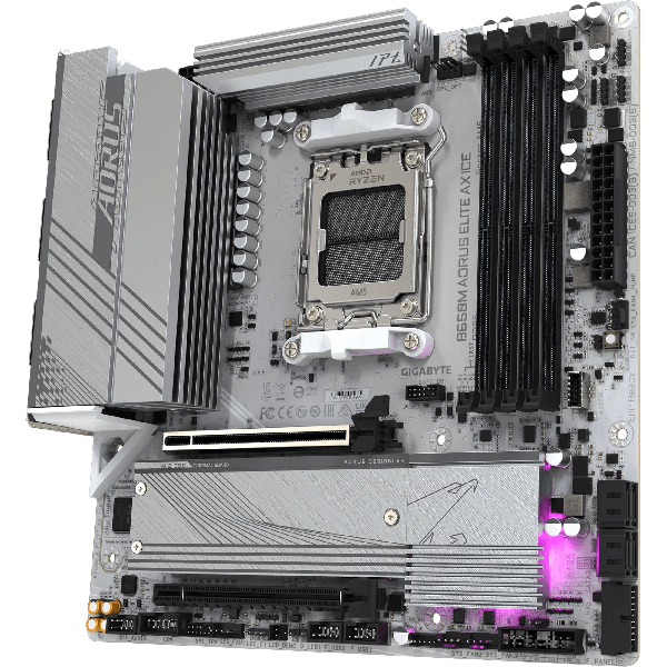 Motherboard Gigabyte B650M A ELITE AX ICE, AM5, DDR5, 256GB