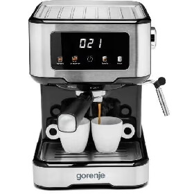 Coffee Machine Gorenje ESCM15CD, 1100W, 1.5L, Black/Silver