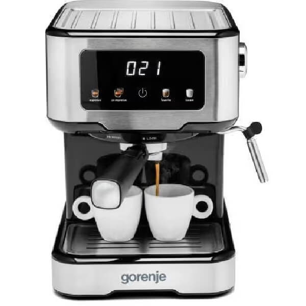 Coffee Machine Gorenje ESCM15CD, 1100W, 1.5L, Black/Silver