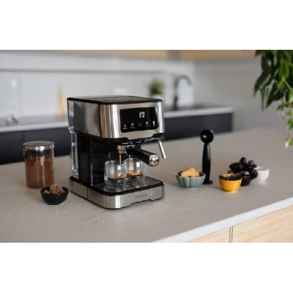 Coffee Machine Gorenje ESCM15CD, 1100W, 1.5L, Black/Silver